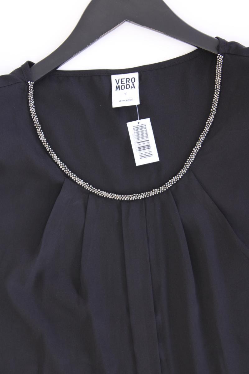 Vero Moda Chiffonbluse Gr. S neuwertig Kurzarm schwarz