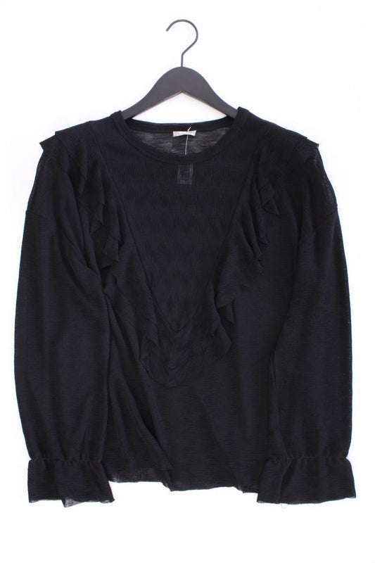 Zara Rüschenbluse Gr. S Langarm schwarz