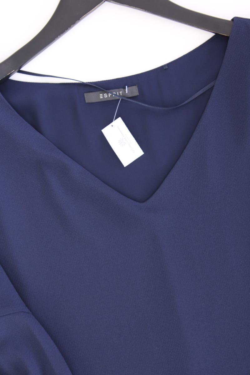 Esprit Regular Bluse Gr. 42 neuwertig 3/4 Ärmel blau aus Polyester