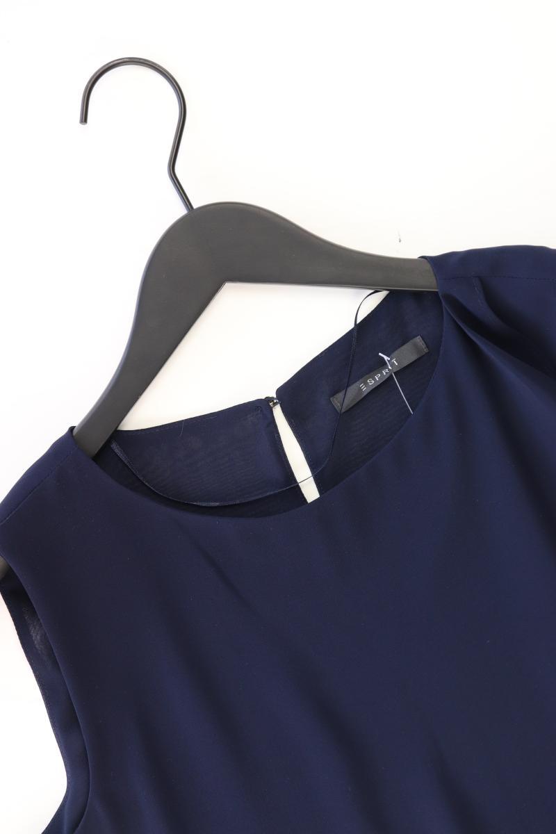 Esprit Chiffonbluse Gr. 38 Ärmellos blau aus Polyester