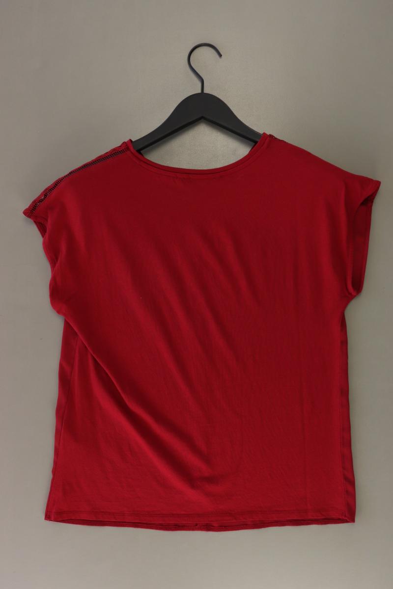 Esprit Kurzarmbluse Gr. M rot aus Polyester