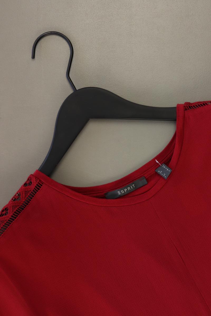 Esprit Kurzarmbluse Gr. M rot aus Polyester