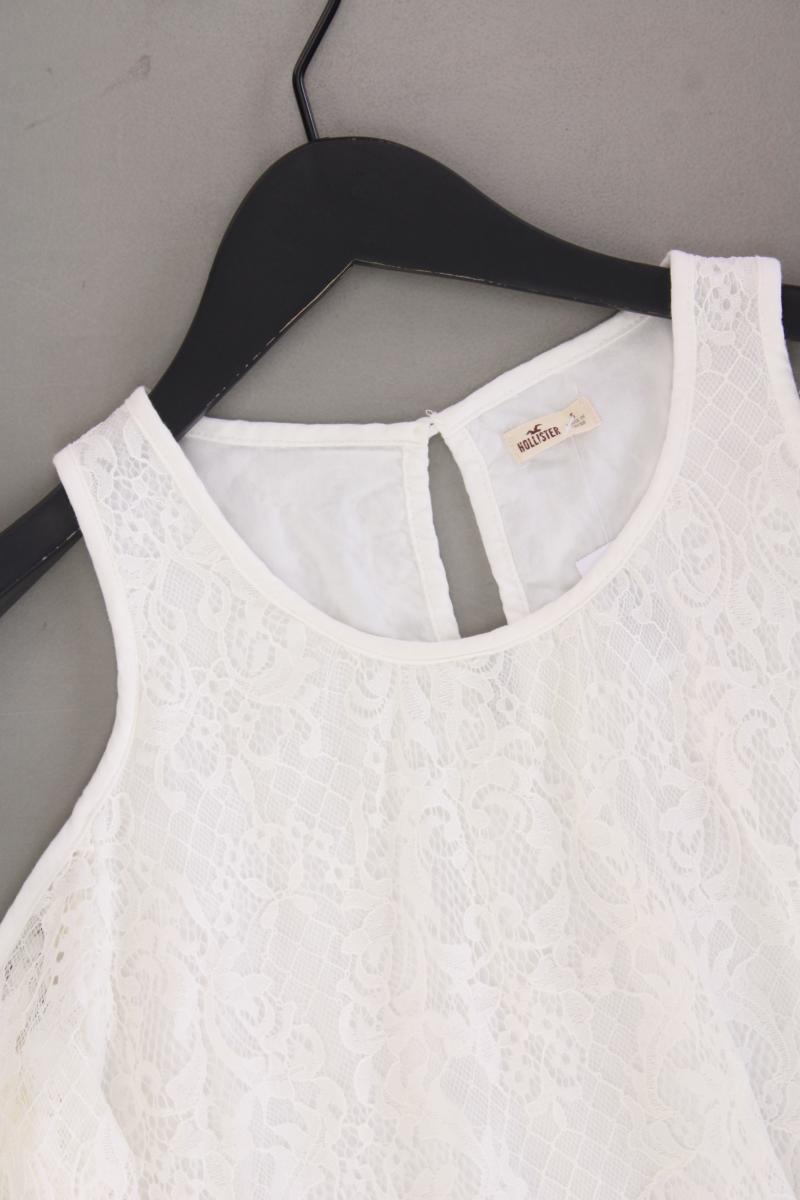 Hollister Shirt mit Spitze Gr. S Langarm creme aus Nylon