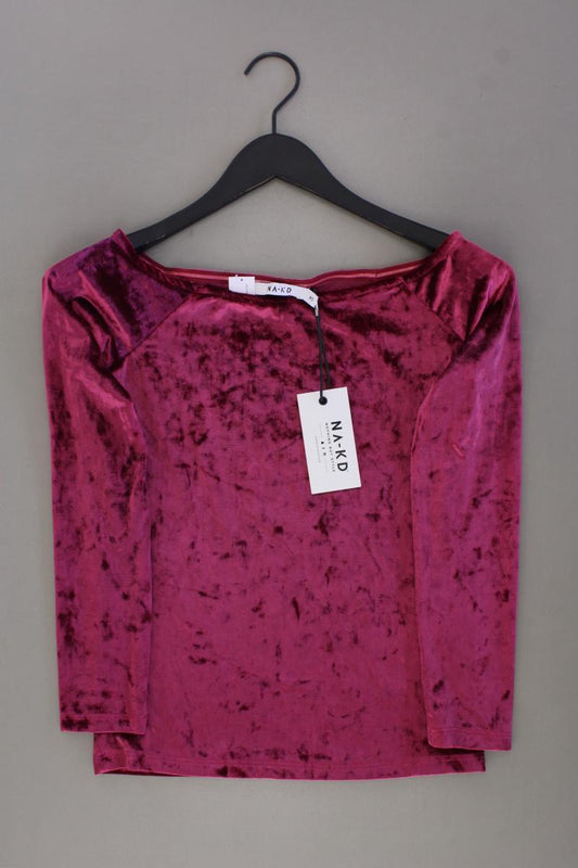 NA-KD Off Shoulder Velvet Top Gr. XS neu mit Etikett 3/4 Ärmel lila