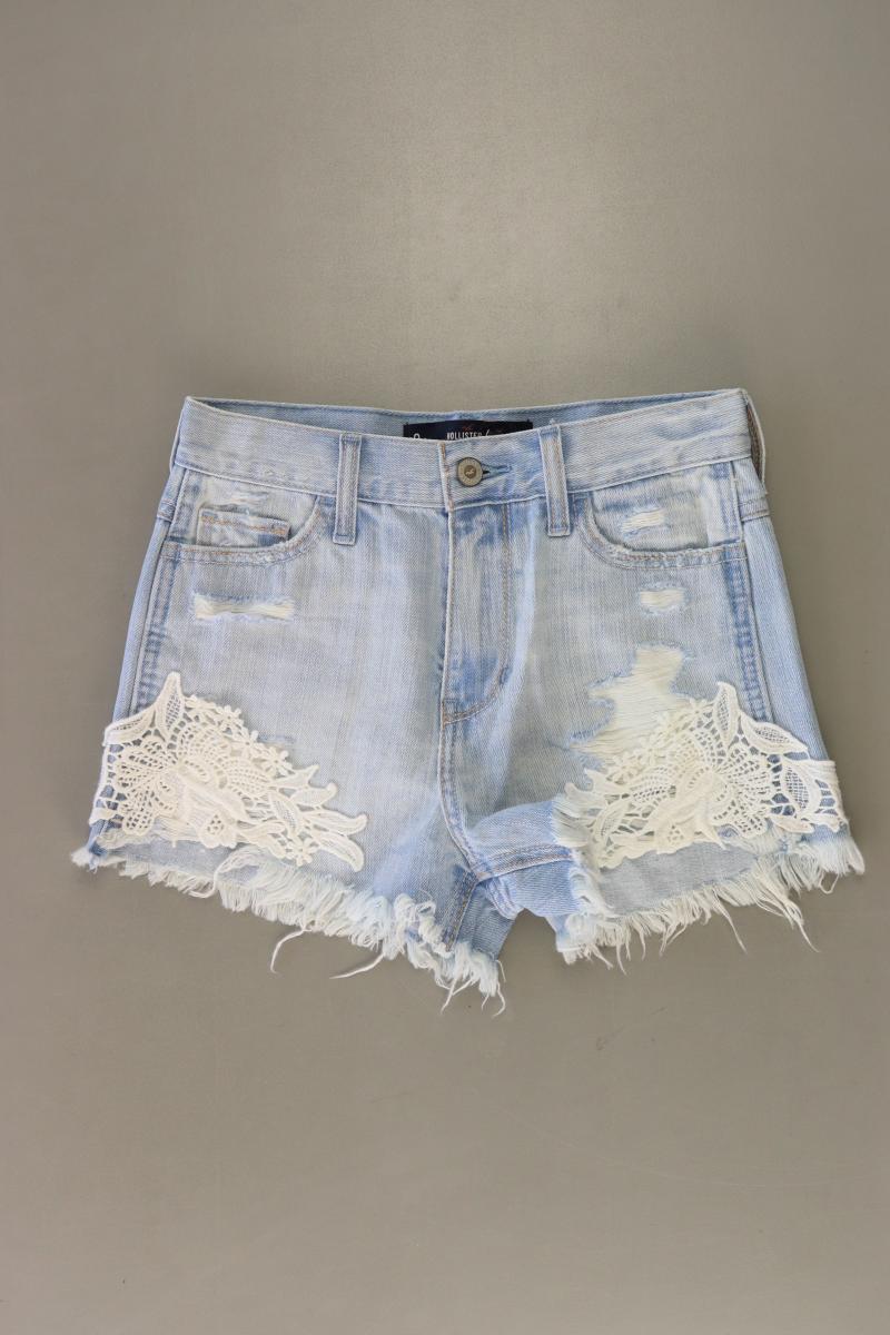 Hollister Jeansshorts Gr. W24 blau aus Baumwolle