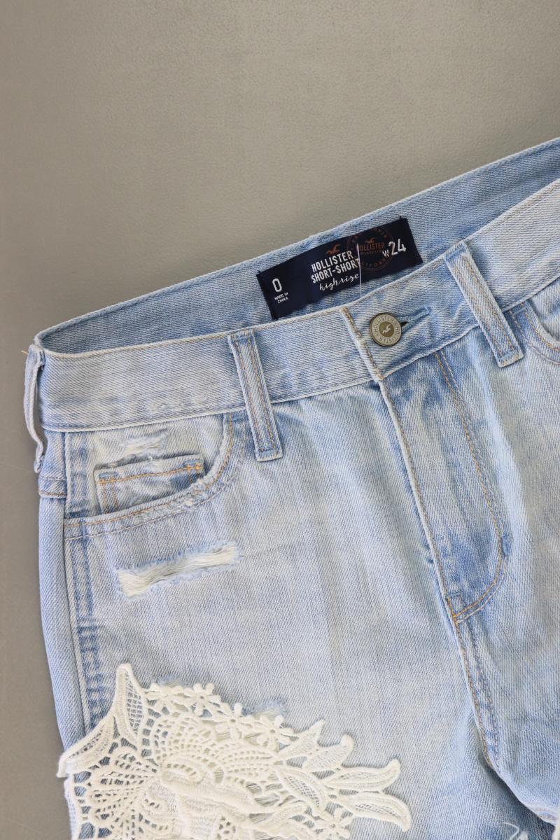 Hollister Jeansshorts Gr. W24 blau aus Baumwolle