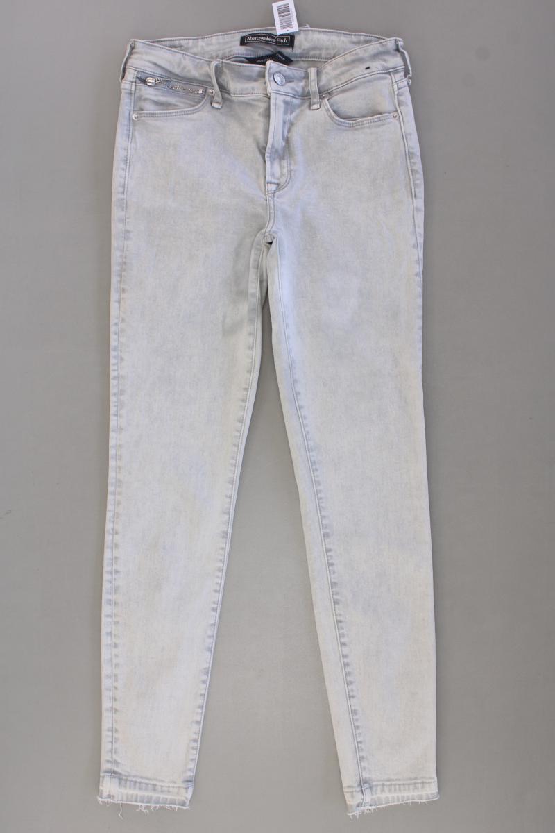 Abercrombie & Fitch Skinny Jeans Gr. W25/L28 grau aus Baumwolle