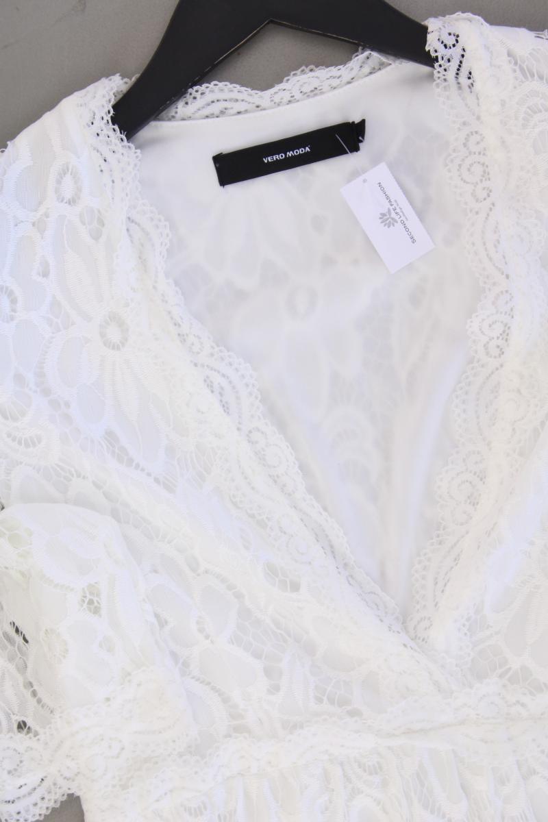 Vero Moda Spitzenkleid Gr. S Kurzarm creme aus Nylon