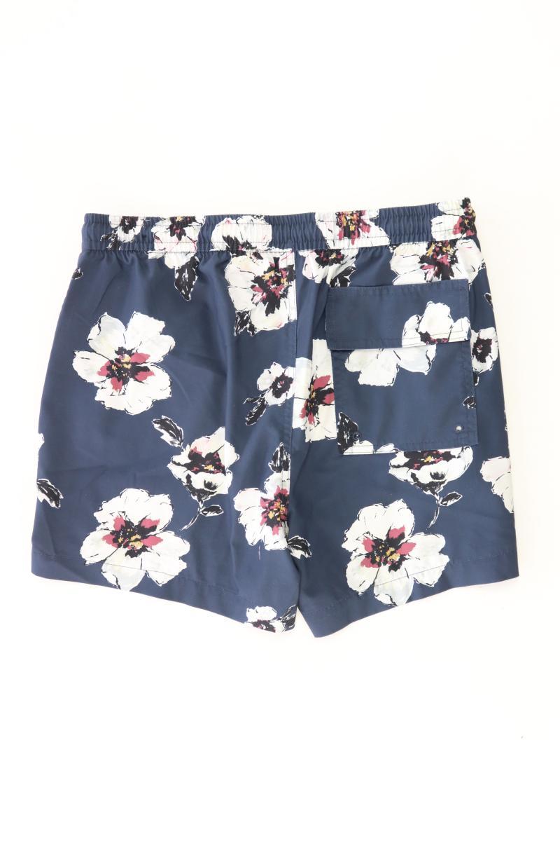 Abercrombie & Fitch Shorts für Herren Gr. M mit Blumenmuster blau aus Polyester