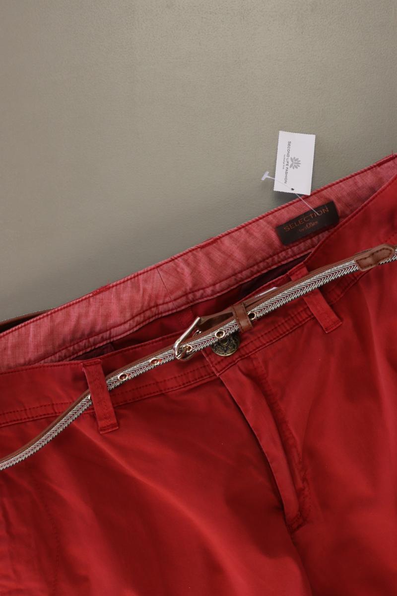 Selection by s.Oliver Hose Gr. 38 mit Gürtel rot aus Baumwolle