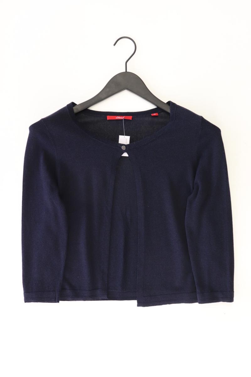 s.Oliver Strickjacke Gr. 36 3/4 Ärmel blau aus Viskose