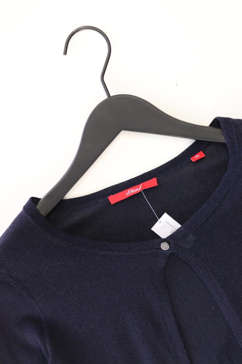 s.Oliver Strickjacke Gr. 36 3/4 Ärmel blau aus Viskose