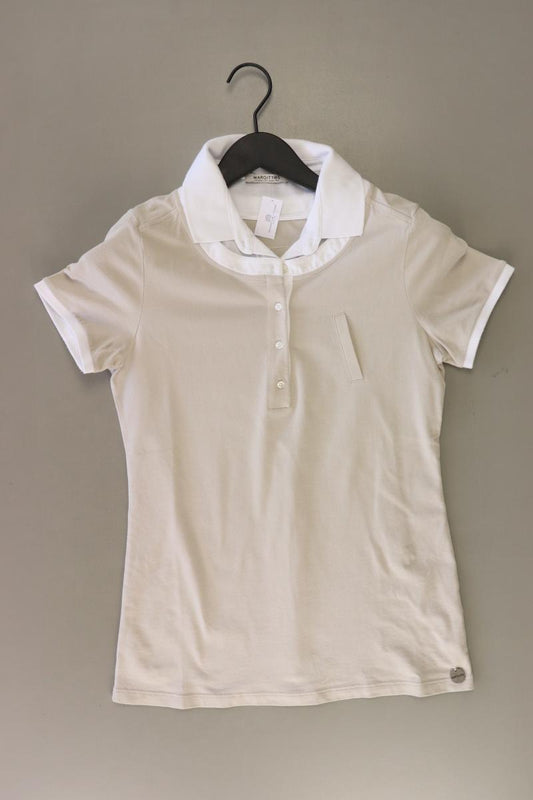 Margittes Poloshirt Gr. 38 Kurzarm creme aus Baumwolle