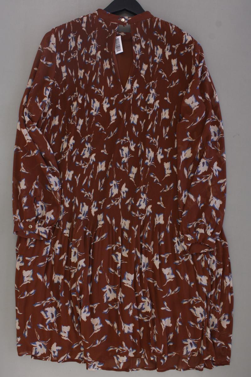 Esprit Chiffonkleid Gr. 46 mit Blumenmuster neuwertig Langarm braun