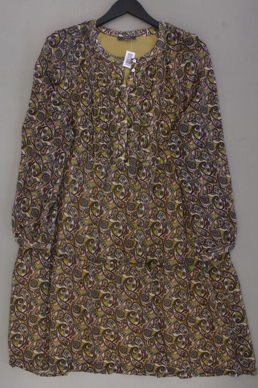 Montego Chiffonkleid Gr. 46 mit Paisleymuster neuwertig Langarm gelb