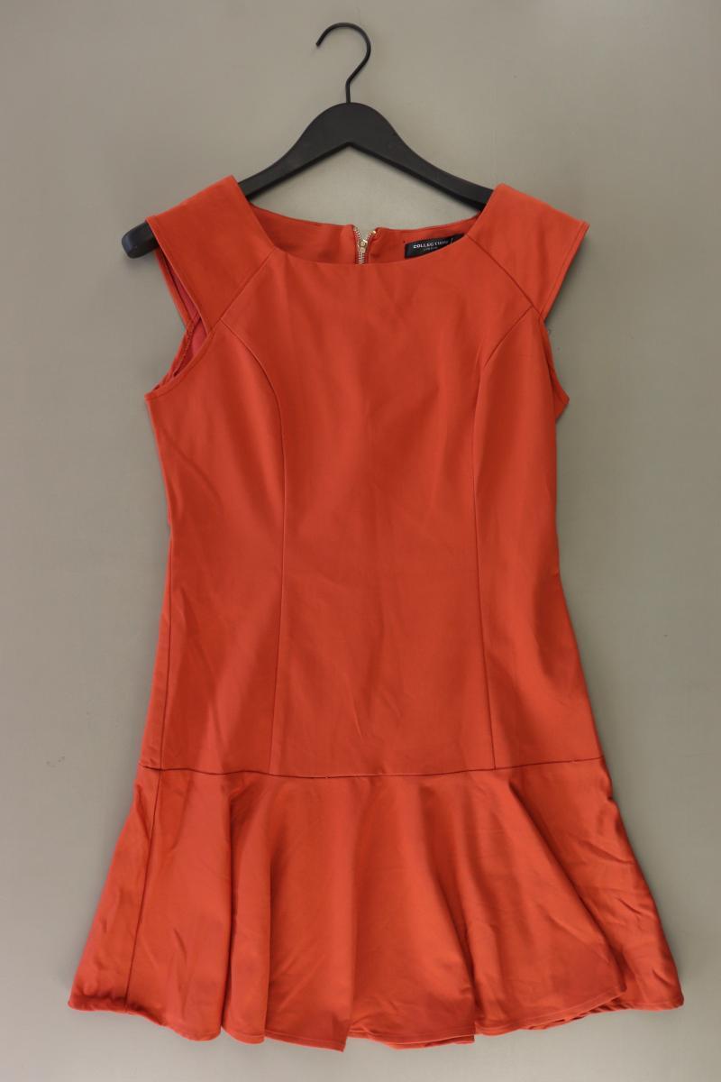 Kurzarmkleid Gr. UK 10 (S) orange aus Baumwolle