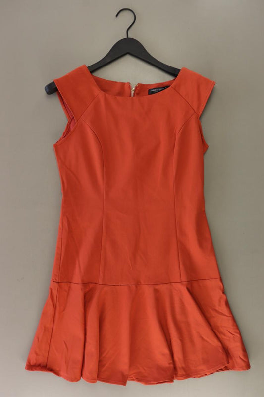 Kurzarmkleid Gr. UK 10 (S) orange aus Baumwolle