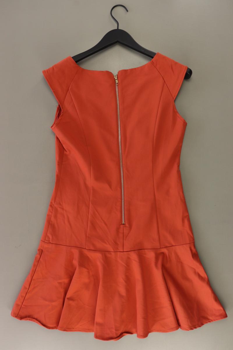 Kurzarmkleid Gr. UK 10 (S) orange aus Baumwolle