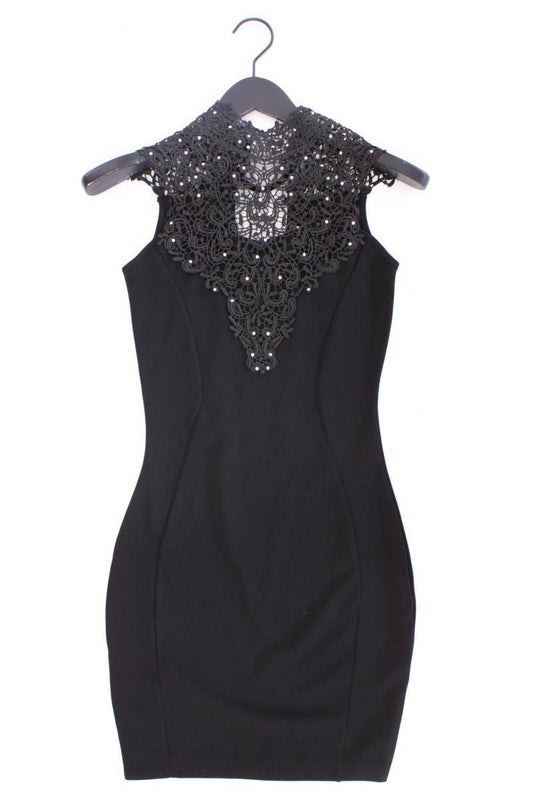 Ayanapa Abendkleid Gr. US 8 neuwertig Kurzarm schwarz aus Polyester