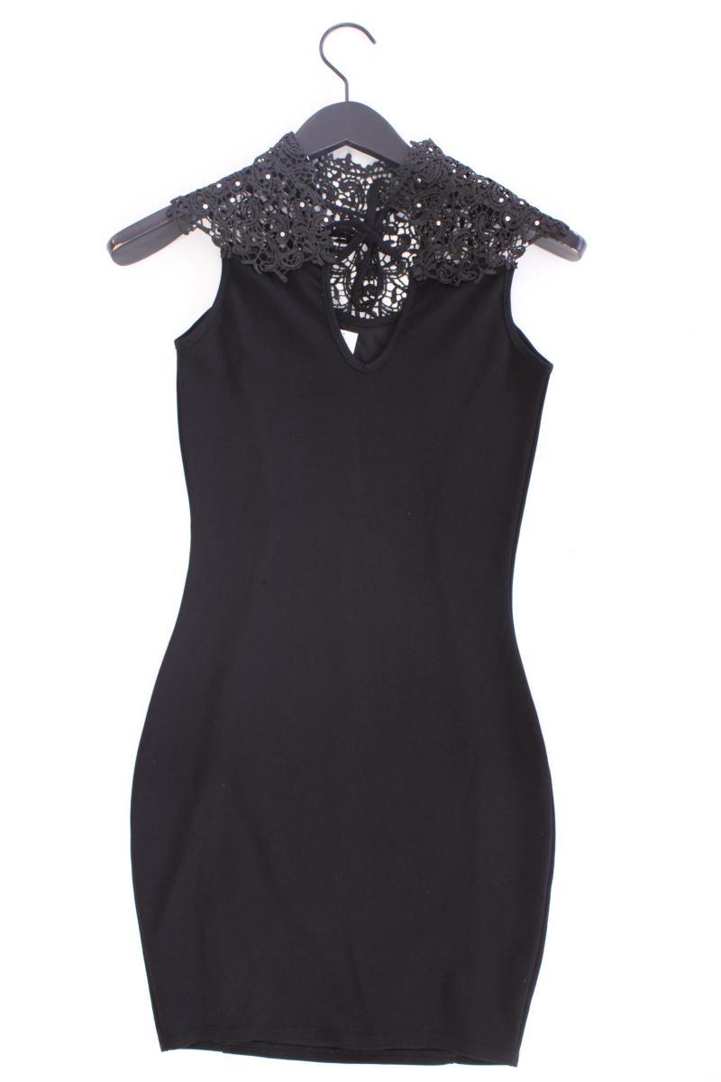 Ayanapa Abendkleid Gr. US 8 neuwertig Kurzarm schwarz aus Polyester