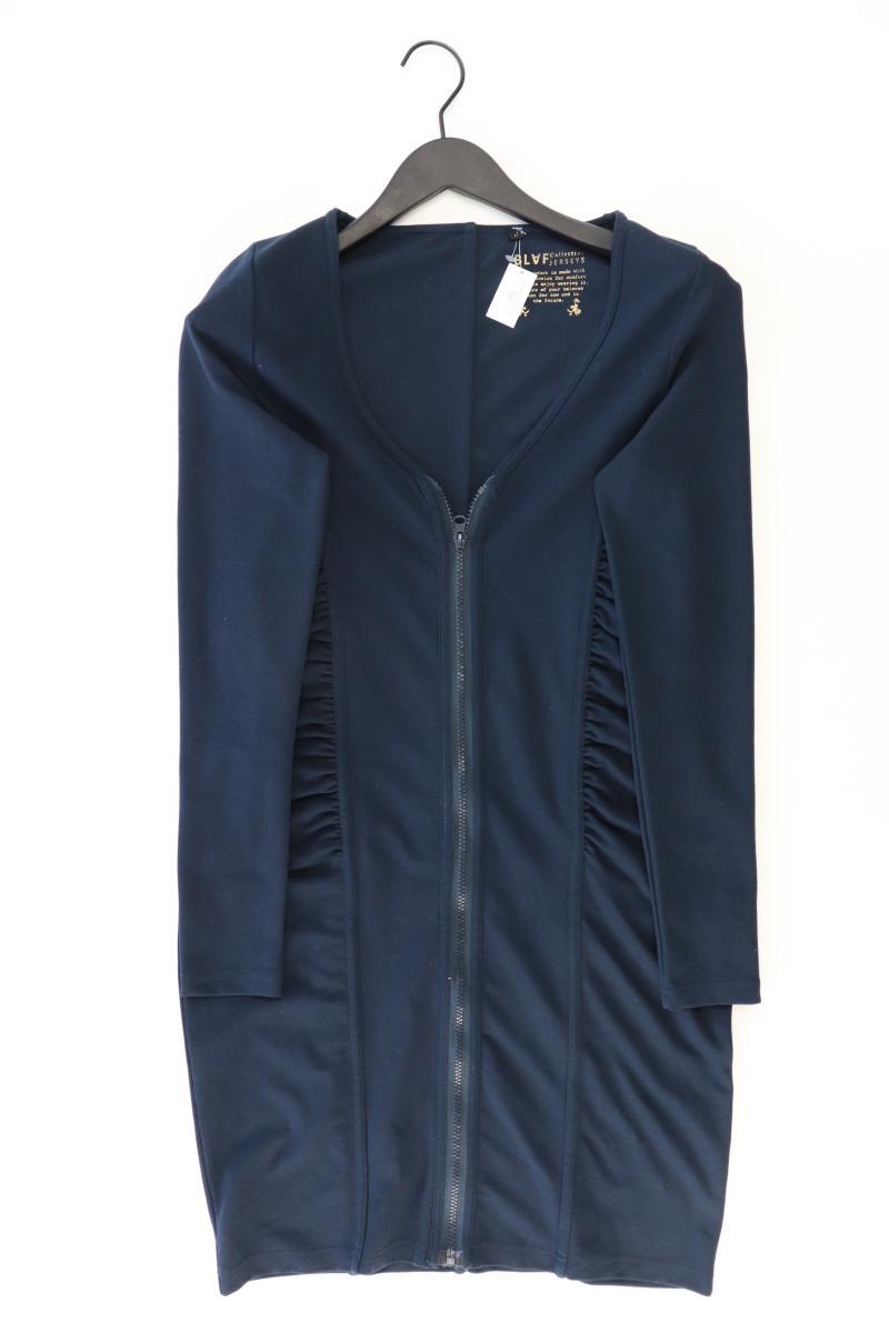 Langarmkleid Gr. L blau aus Viskose