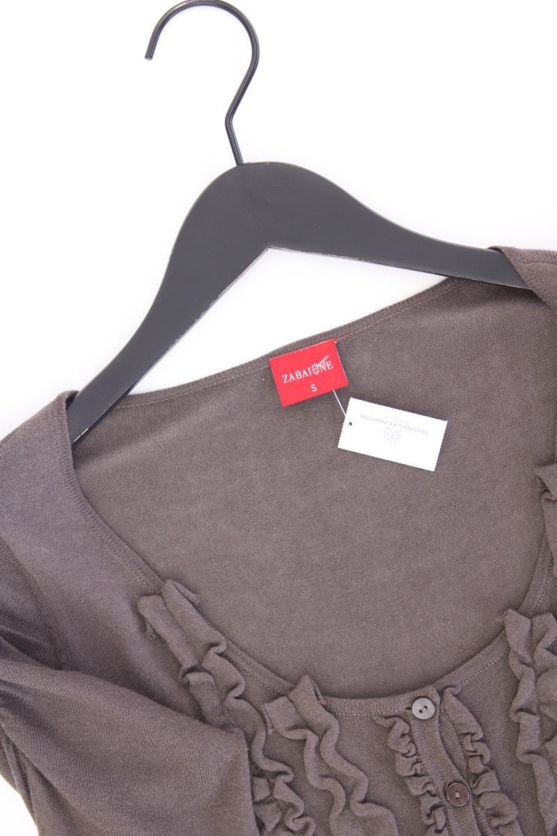 Zabaione Strickjacke Gr. S 3/4 Ärmel braun aus Baumwolle