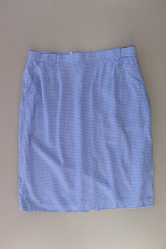 Basler Bleistiftrock Gr. 46 kariert Vintage blau aus Viskose
