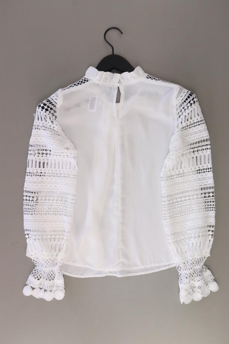 Shein Bluse Gr. S Langarm weiß aus Polyester