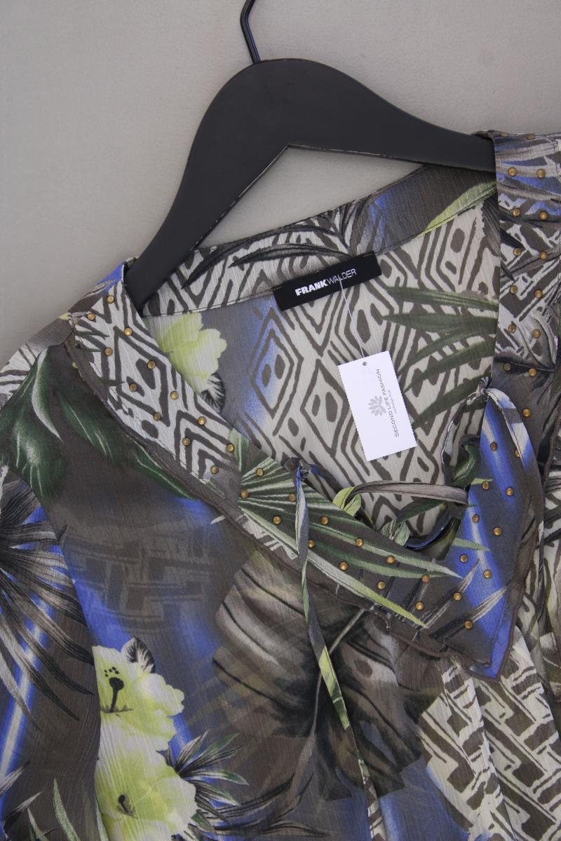 Frank Walder Chiffonbluse Gr. 42 mit Blumenmuster neuwertig 3/4 Ärmel mehrfarbig