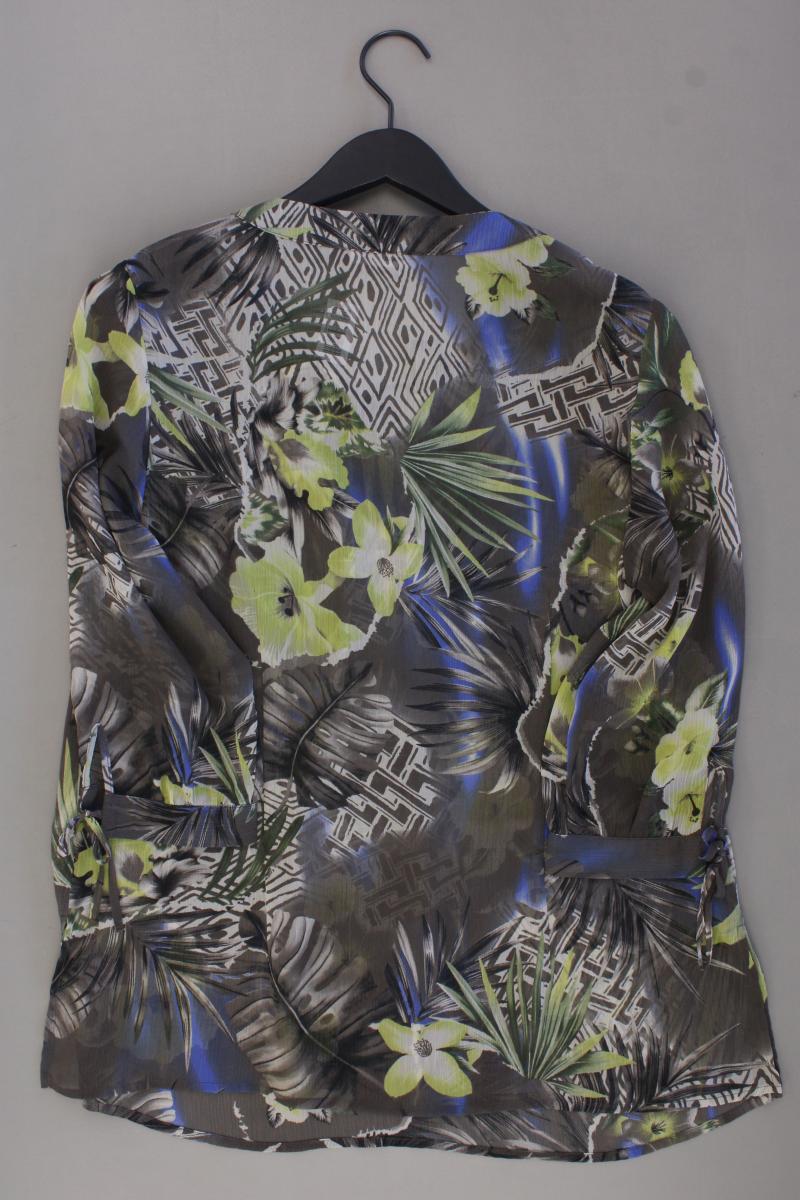 Frank Walder Chiffonbluse Gr. 42 mit Blumenmuster neuwertig 3/4 Ärmel mehrfarbig