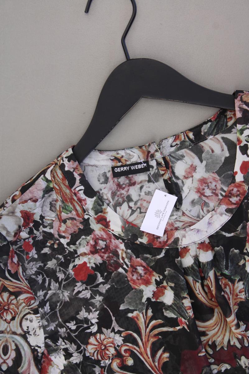 Gerry Weber Kurzarmbluse Gr. 42 mit Blumenmuster neuwertig mehrfarbig