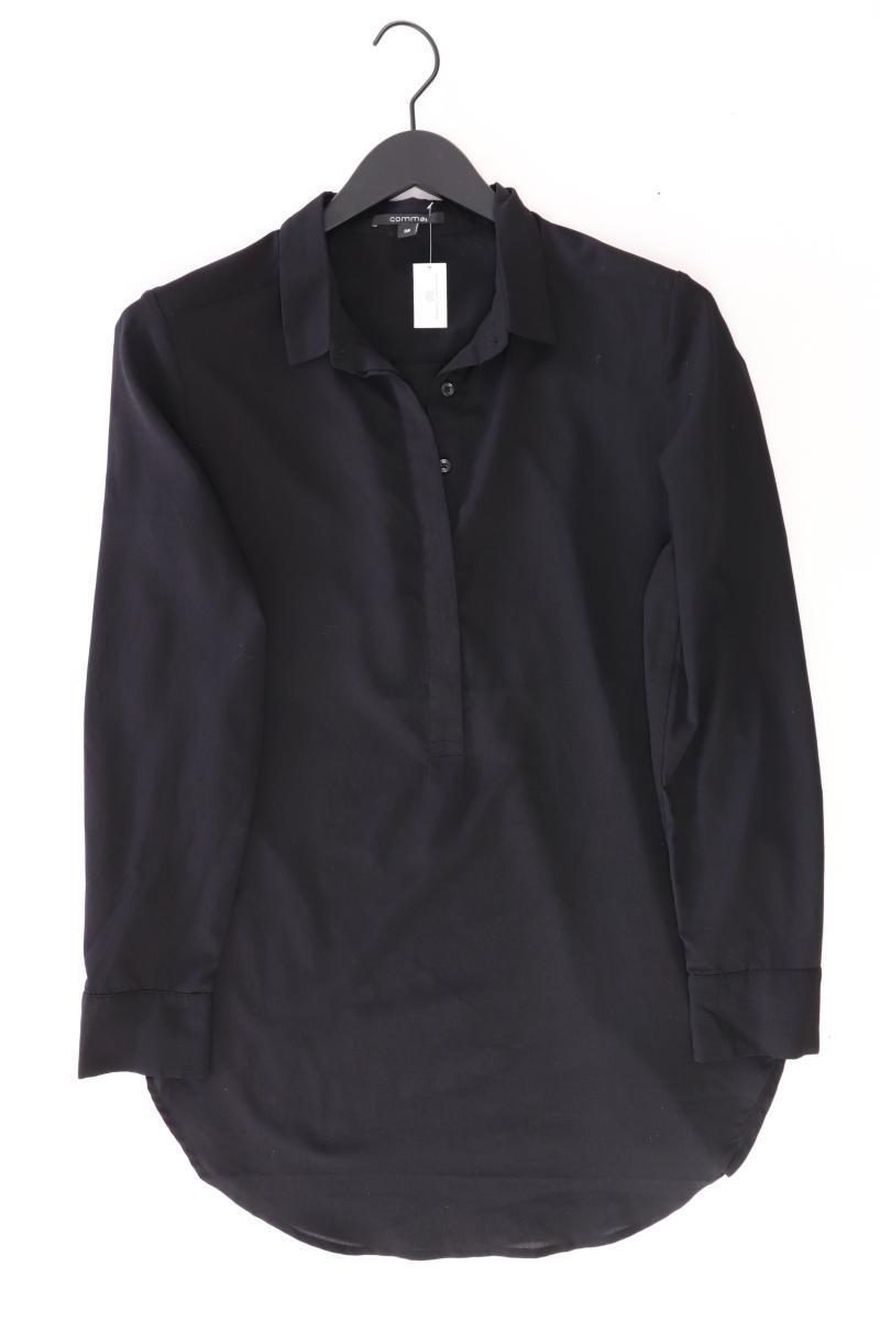 comma, Langarmbluse Gr. 38 schwarz aus Polyester