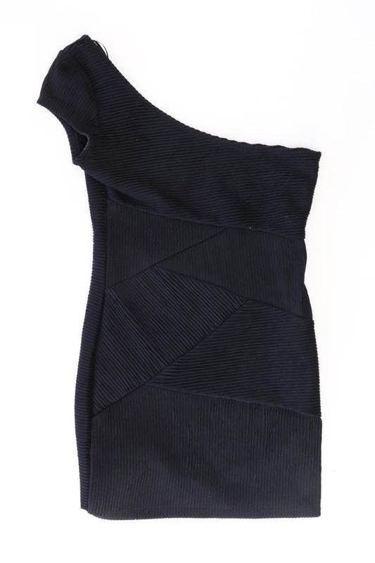 Zara One-Shoulder-Kleid Gr. M Kurzarm schwarz aus Polyester