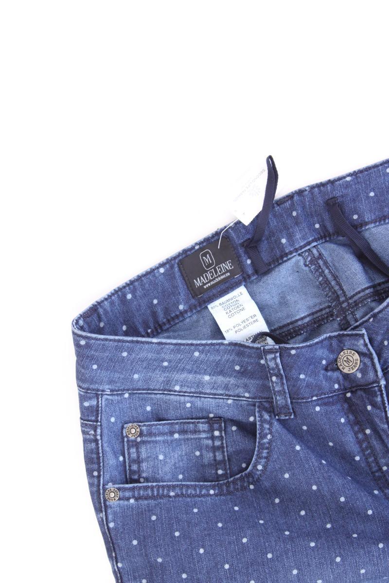 Madeleine Skinny Jeans Gr. 40 gepunktet neuwertig blau aus Baumwolle