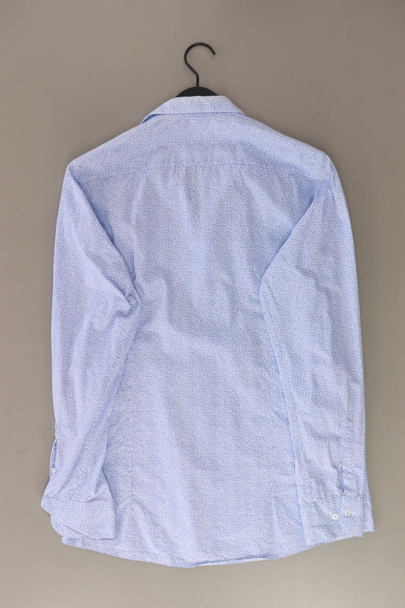 Digel Langarmhemd für Herren Gr. L blau aus Baumwolle