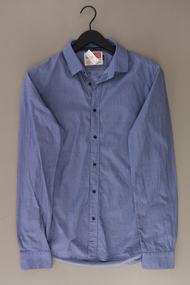 Scotch & Soda Langarmhemd für Herren Gr. L blau aus Baumwolle
