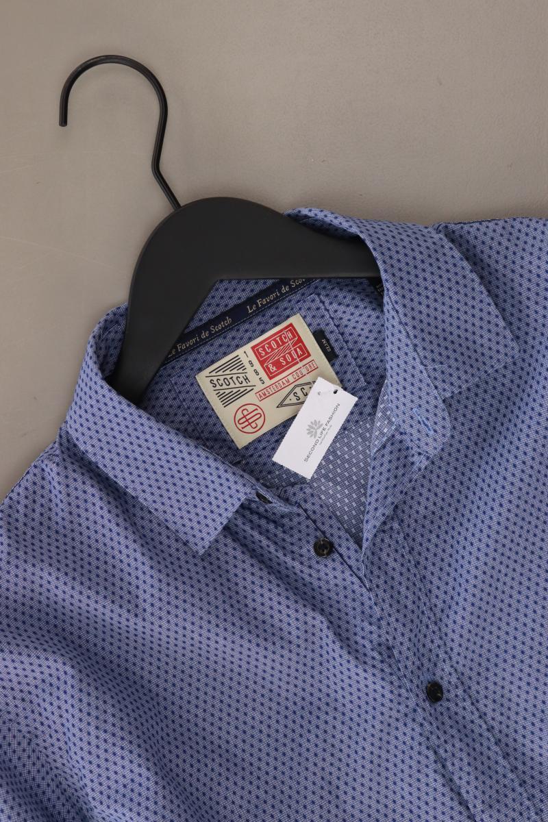 Scotch & Soda Langarmhemd für Herren Gr. L blau aus Baumwolle