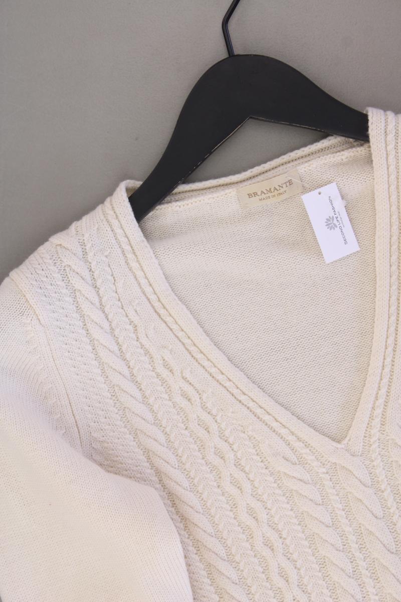 Bramante Zopfpullover für Herren Gr. 48 creme aus Wolle