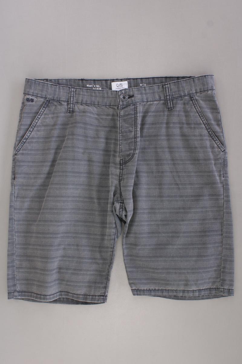 QS by s.Oliver Shorts für Herren Gr. W34 grau aus Baumwolle