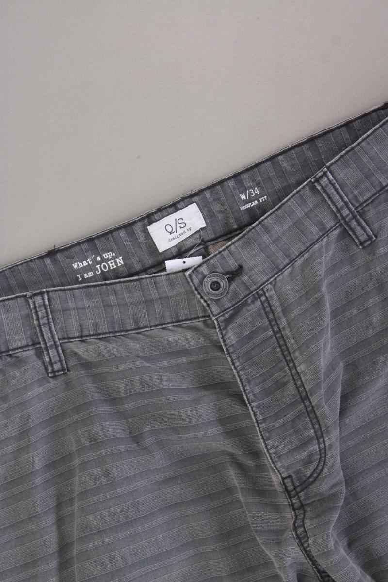 QS by s.Oliver Shorts für Herren Gr. W34 grau aus Baumwolle