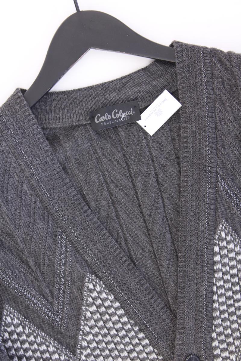 Carlo Colucci Strickjacke für Herren Gr. 56 neuwertig Langarm Vintage grau