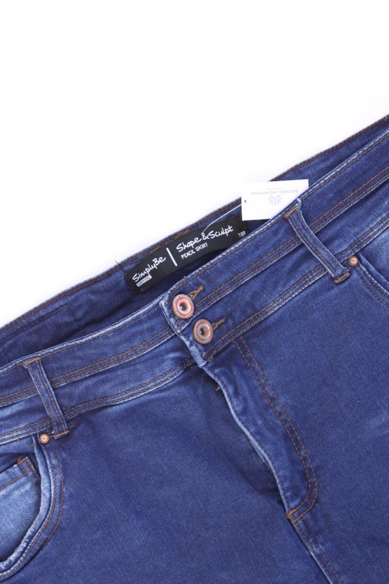 Simply Be Denim Jeansrock Gr. US 18 (XL) blau aus Baumwolle