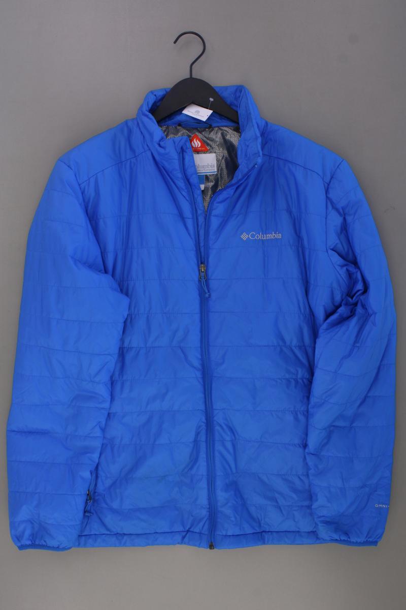 Columbia Lange Jacke für Herren Gr. L blau aus Nylon