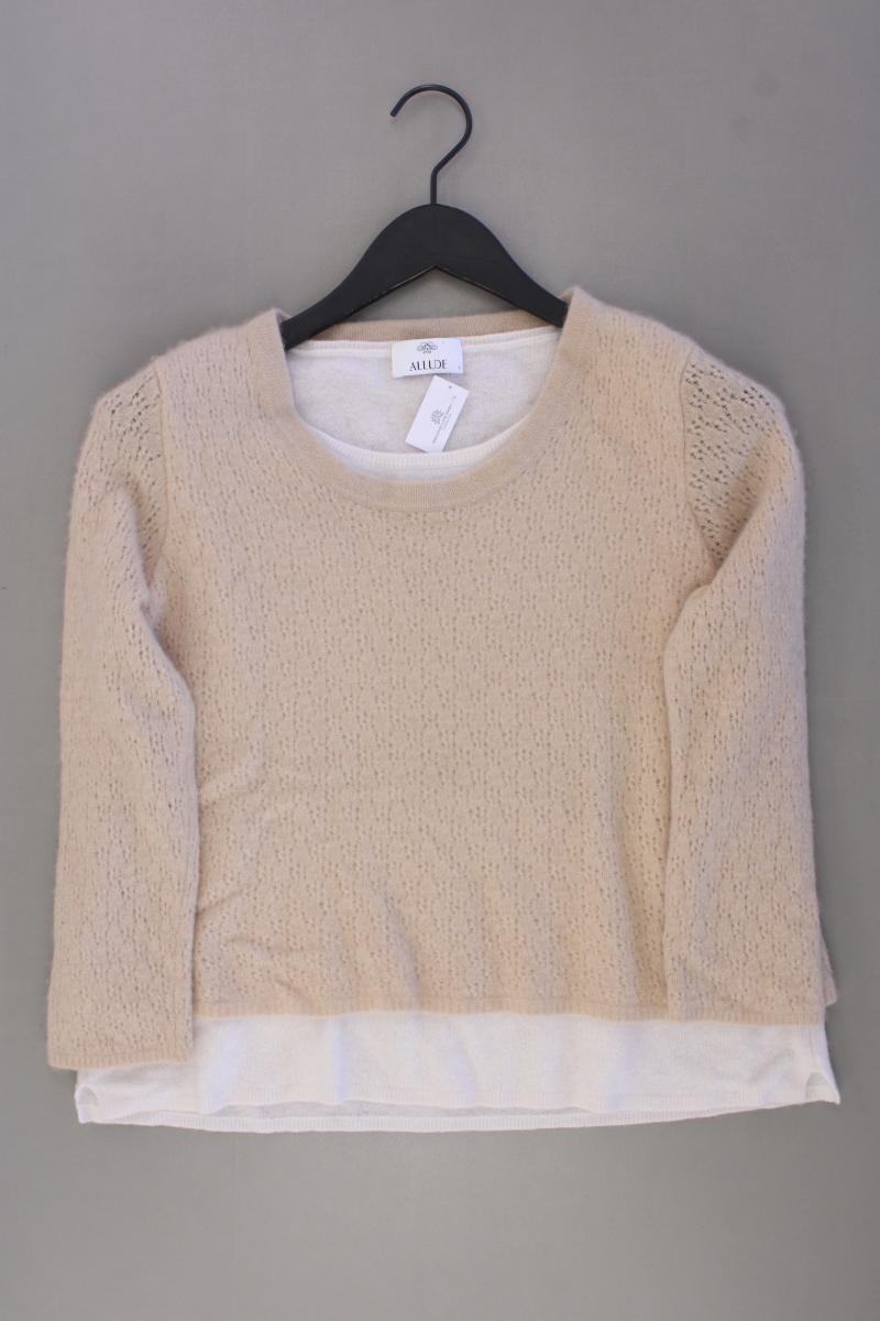 Allude Cashmerepullover Gr. L creme aus Kaschmir