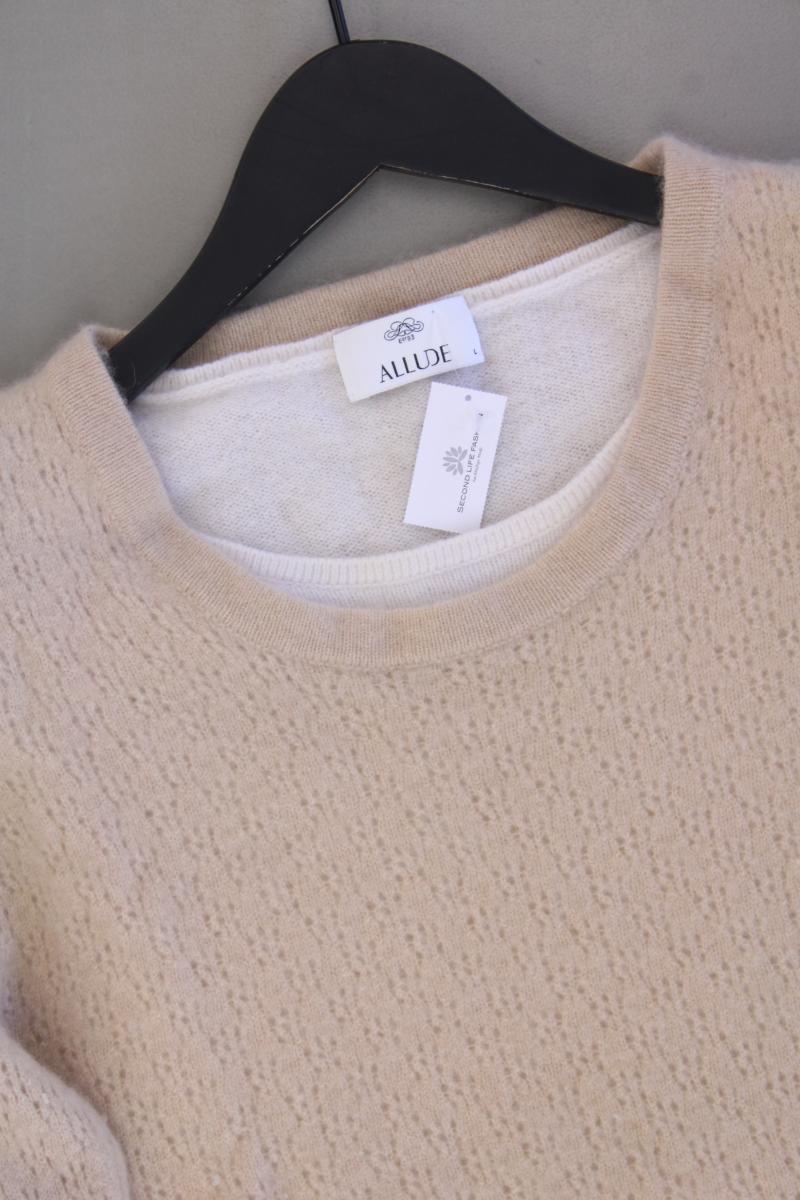 Allude Cashmerepullover Gr. L creme aus Kaschmir