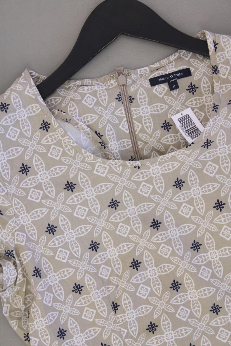 Marc O'Polo Kurzarmkleid Gr. 38 mit Blumenmuster creme aus Baumwolle