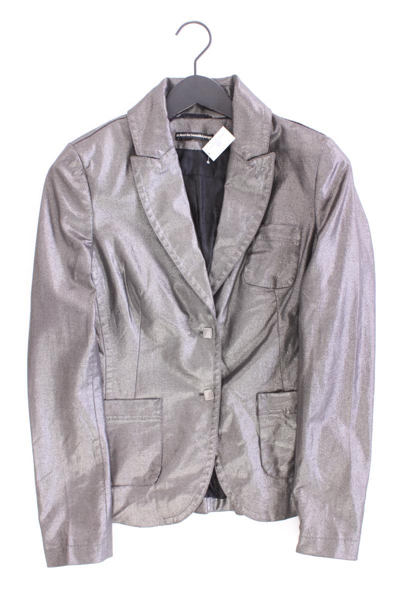 Drykorn Regular Blazer Gr. 36 mit Glitzer silber aus Baumwolle