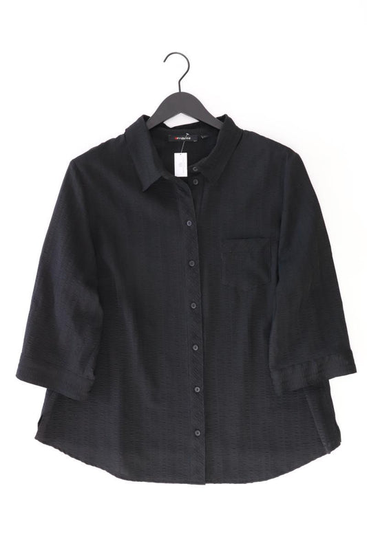 FABIANI Regular Bluse Gr. 50 3/4 Ärmel schwarz aus Polyester