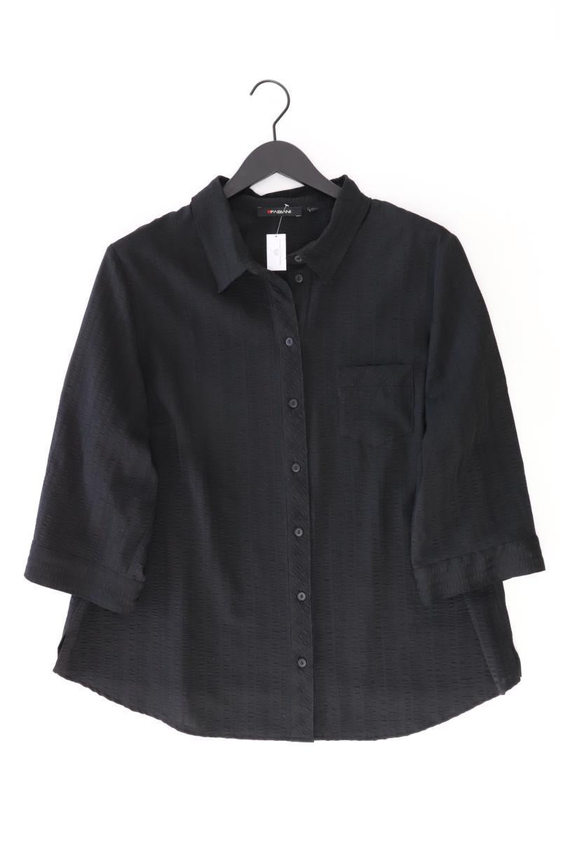 FABIANI Regular Bluse Gr. 50 3/4 Ärmel schwarz aus Polyester