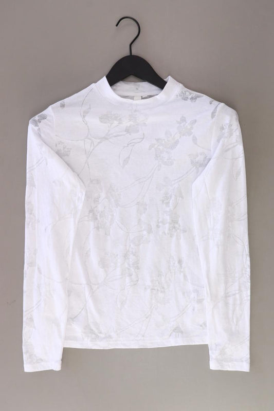 QS by s.Oliver Longsleeve-Shirt Gr. S Langarm weiß aus Baumwolle
